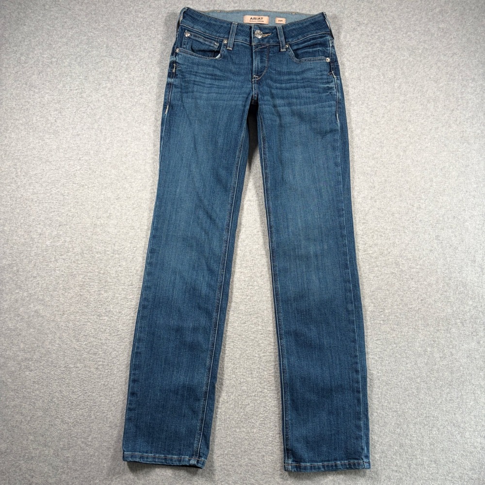 Ariat Real Denim Jeans Women 26R Blue Perfect Rise Straight Leg Stretch Denim